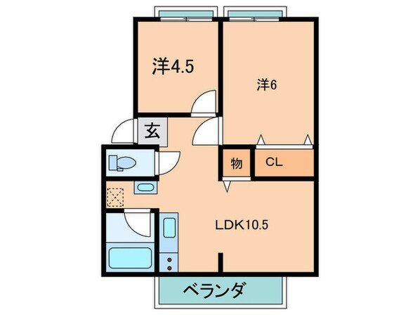 新栄プロパティー島泉Ⅱ　A棟の物件間取画像